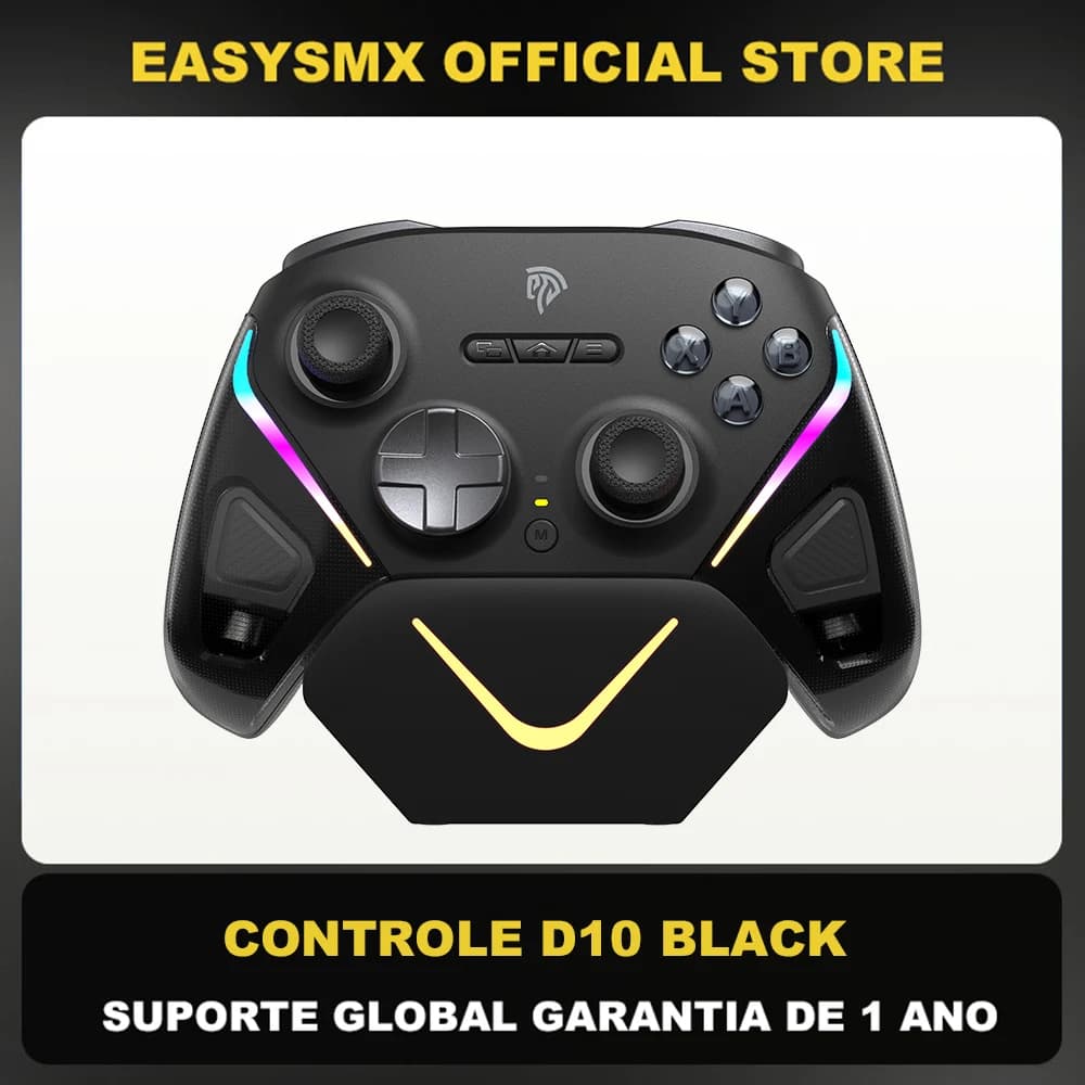 EasySMX D10 Controle Sem Fio Bluetooth para PC, Switch e Celular