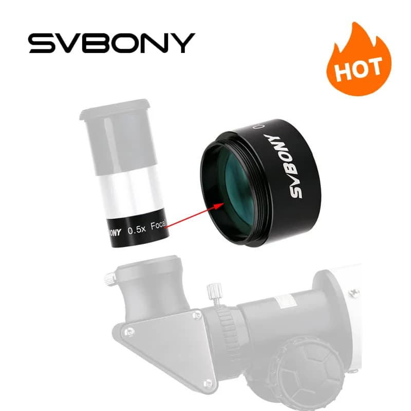 SVBONY Redutor Focal 0,5x 1,25" para Telescópio