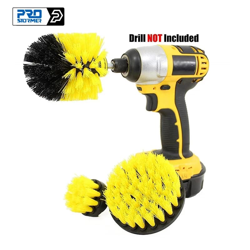 PROSTORMER Kit Escova Elétrica para Limpeza 3 Peças