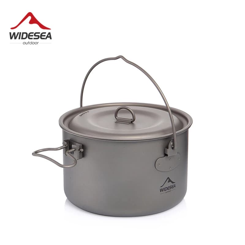 Widesea Conjunto Panelas Titânio Camping e Trilha