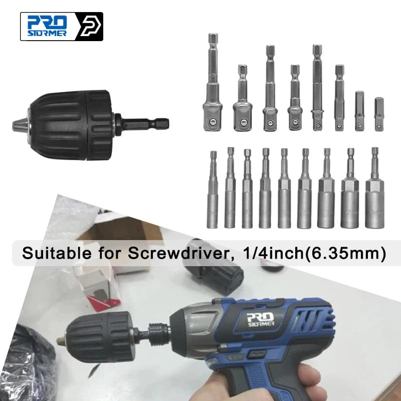 PROSTORMER Adaptador Chave de Fenda Hexagonal 1/4"