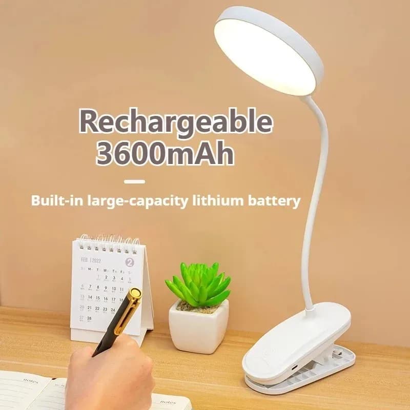 Luminária LED Recarregável USB com Suporte Dobrável – 3 Modos
