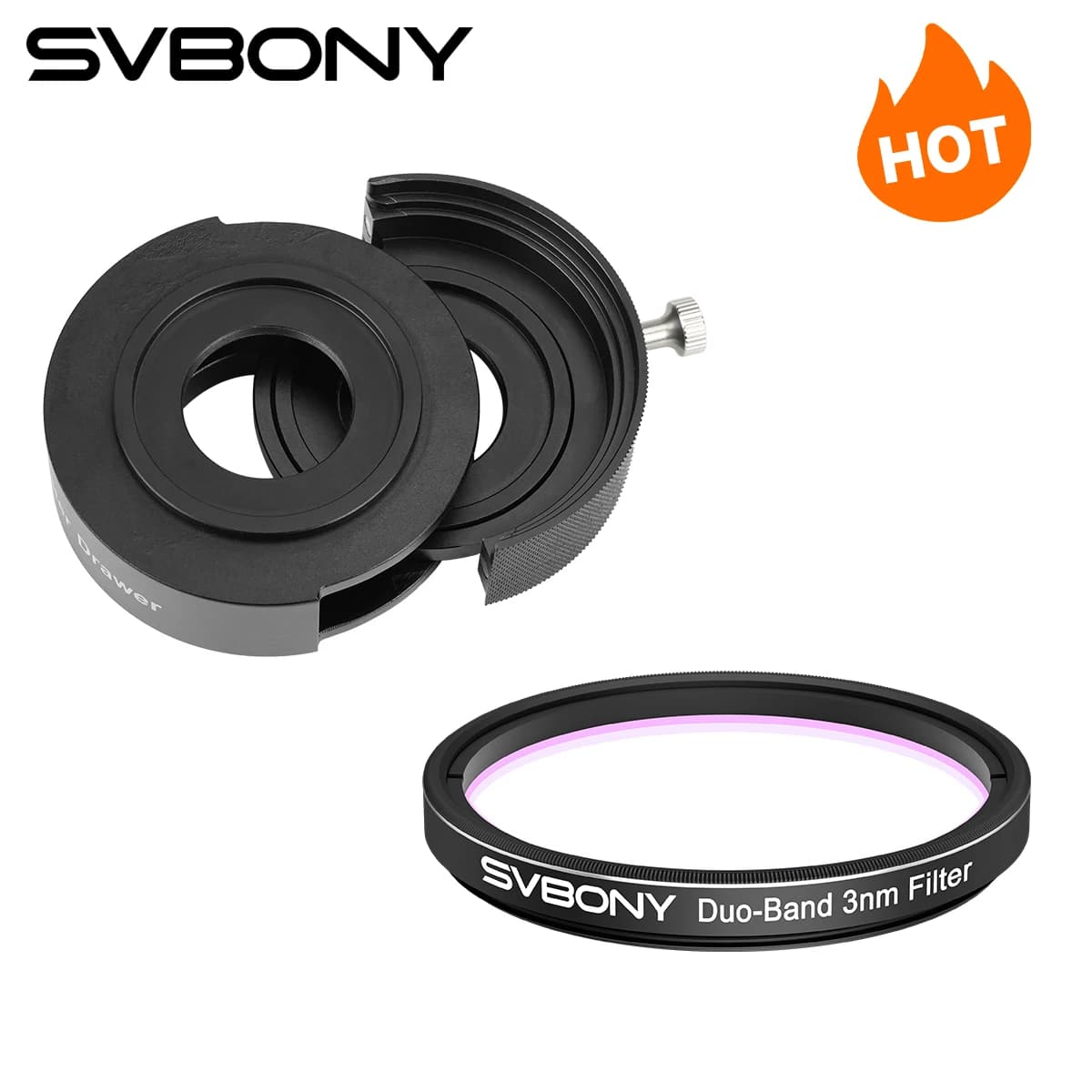 SVBONY Filtro de Gaveta SV226 com Filtros H-Alpha e OIII
