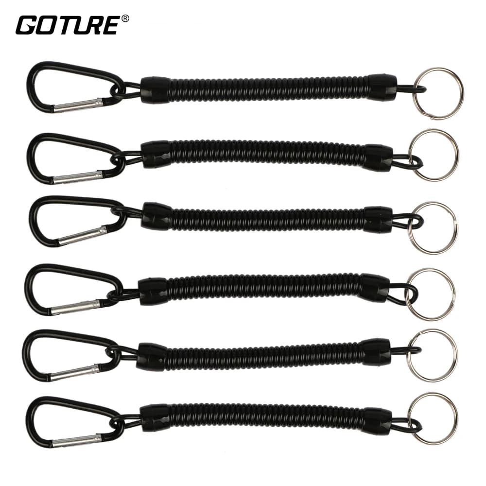 Goture Cordão de Pesca Retrátil 100cm Preto - Kit 6 Peças