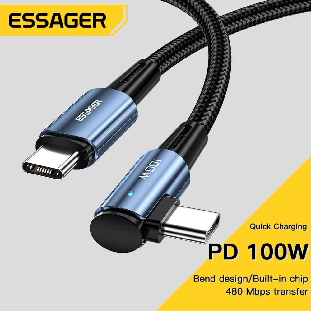 Essager Cabo USB-C 100W PD - Carregamento Rápido