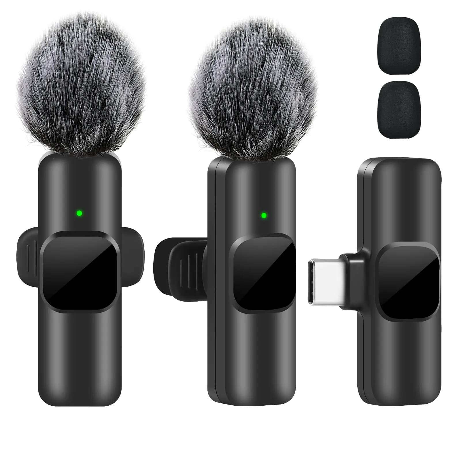 K60 Microfone Lavalier Sem Fio Mini – Áudio para iPhone, Android e PC