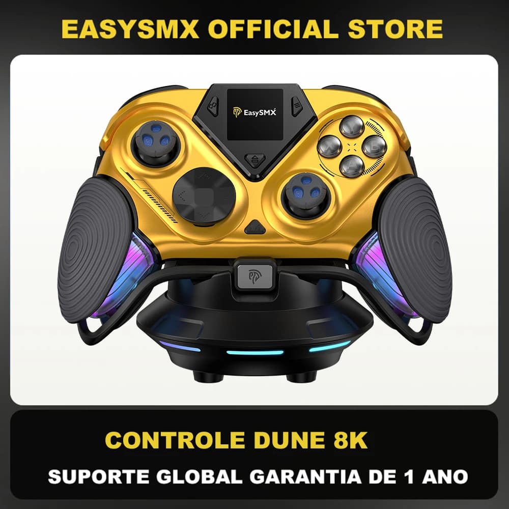EasySMX Controle sem fio Dune 8K – Joystick 8000Hz LCD 1,3"