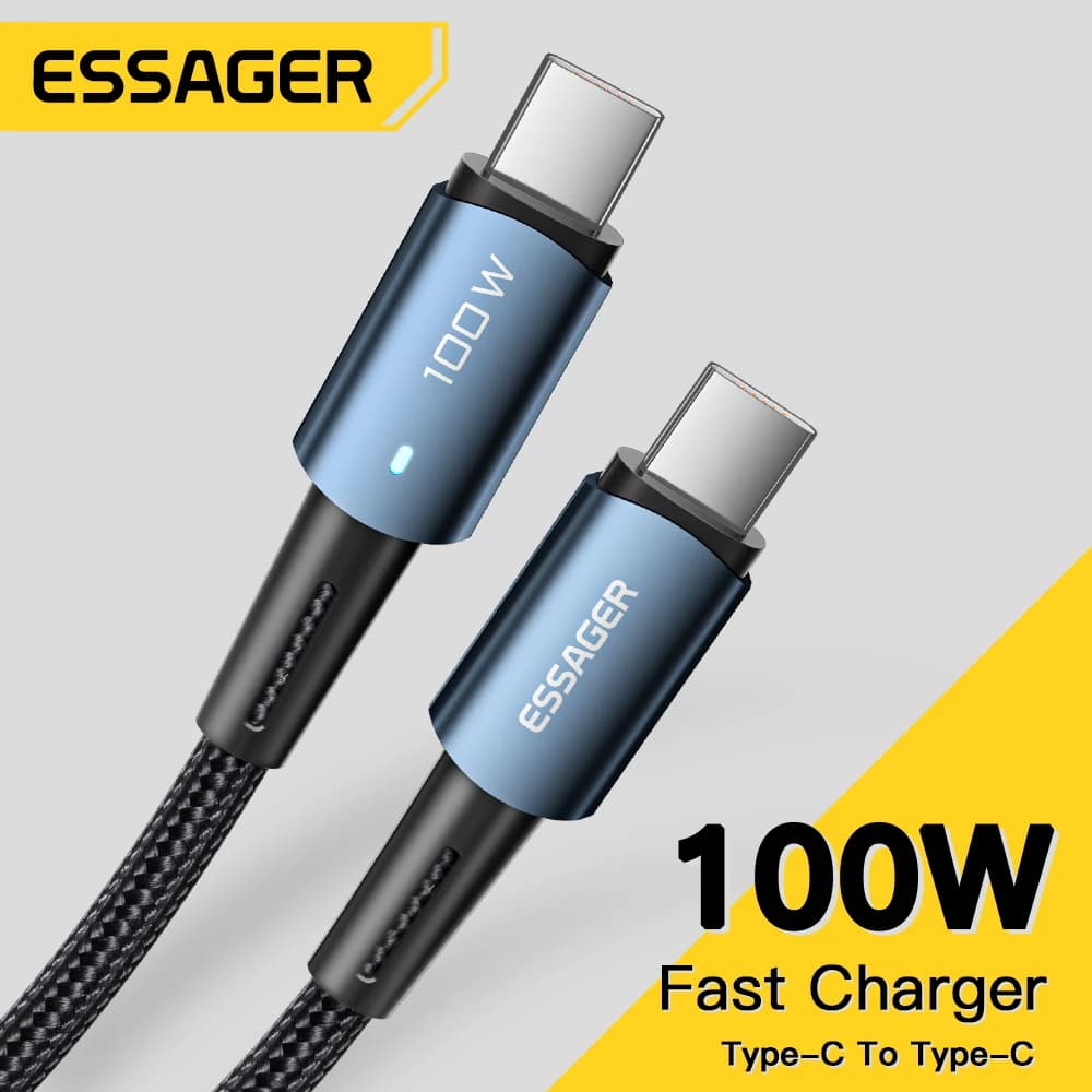 Essager Cabo USB-C para USB-C PD 100W – Carregamento Rápido