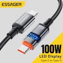 Essager Cabo USB-C 100W com Display para Huawei, MacBook e Xiaomi — miniatura