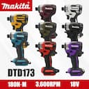 Makita Parafusadeira Elétrica 18V DTD173 180Nm Multicolorida — miniatura