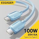 Essager Cabo USB-C 100W 5A PD – Carregamento Rápido — miniatura