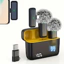 Mini Microfone Lapela Sem Fio USB‑C – Áudio Profissional — miniatura
