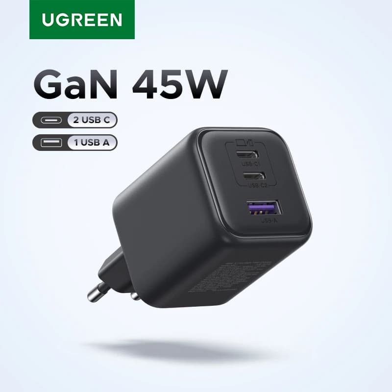 UGREEN Carregador GaN 45W PD3.0 PPS QC3.0 USB‑C