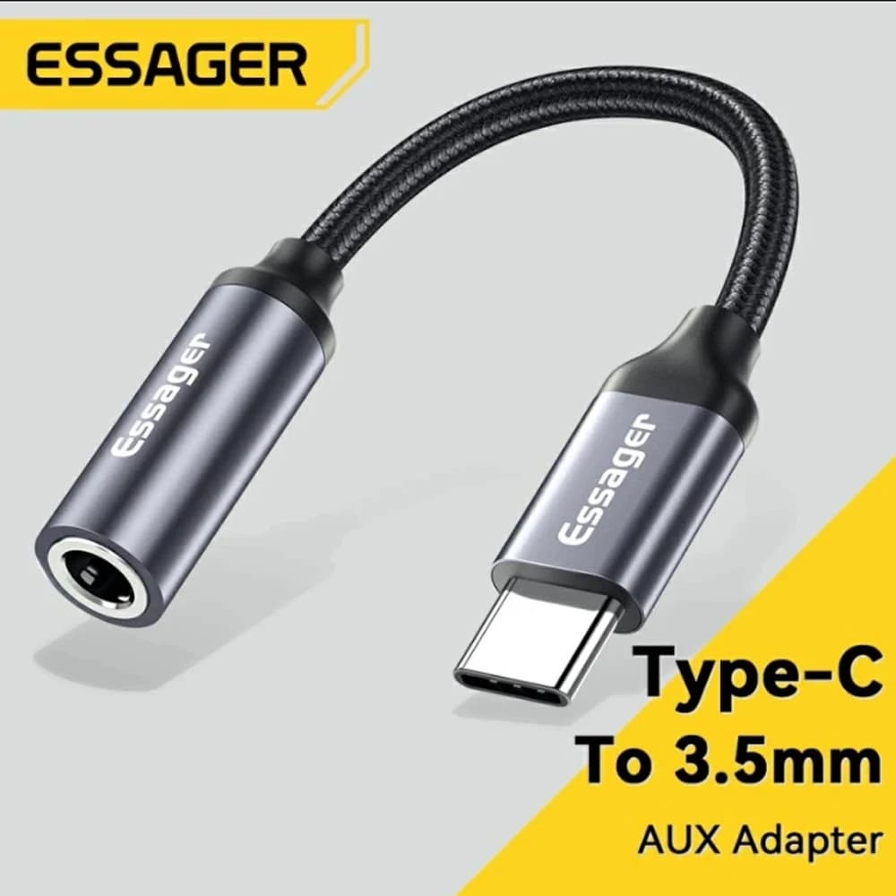 Essager Adaptador USB-C 3.5mm Jack para Huawei e Xiaomi