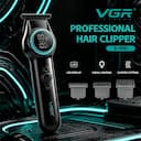 VGR Aparador de Cabelo Sem Fio 8000 RPM – Corte Profissional — miniatura