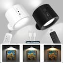 Luminária de Parede LED Touch – Dupla Cabeça Rotativa 360°, 3 Cores — miniatura