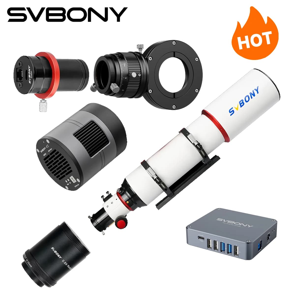 SVBONY Telescópio APO 122mm Kit Astrofotografia Completo