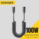 Essager Cabo USB-C 100W PD para iPhone, Samsung, Xiaomi – 1,5 m — miniatura