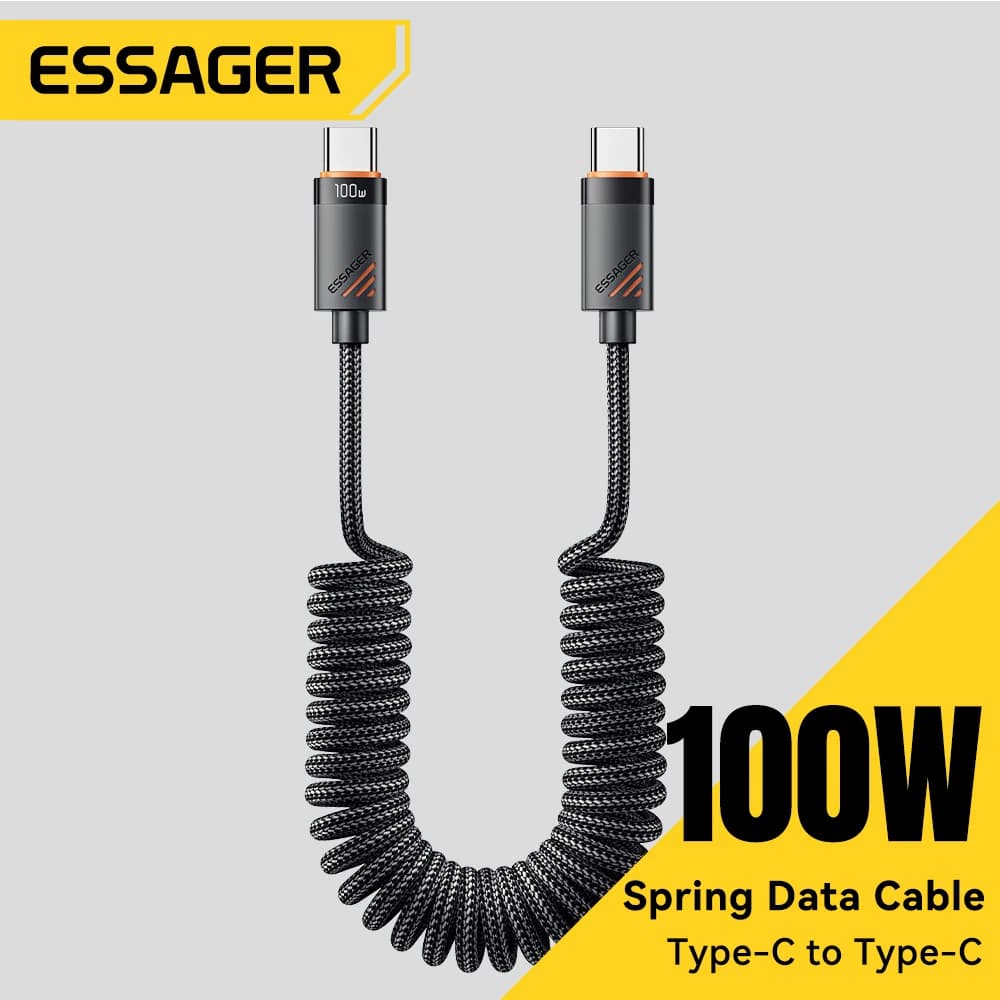 Essager Cabo USB-C 100W PD para iPhone, Samsung, Xiaomi – 1,5 m