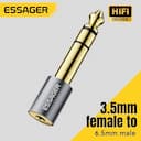 Essager Adaptador 3.5mm → 6.5mm para Guitarra, Microfone e Fone — miniatura