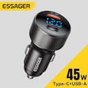 Essager Carregador de Carro USB-C 45W Dual Portas PD3.0 QC3.0 — miniatura
