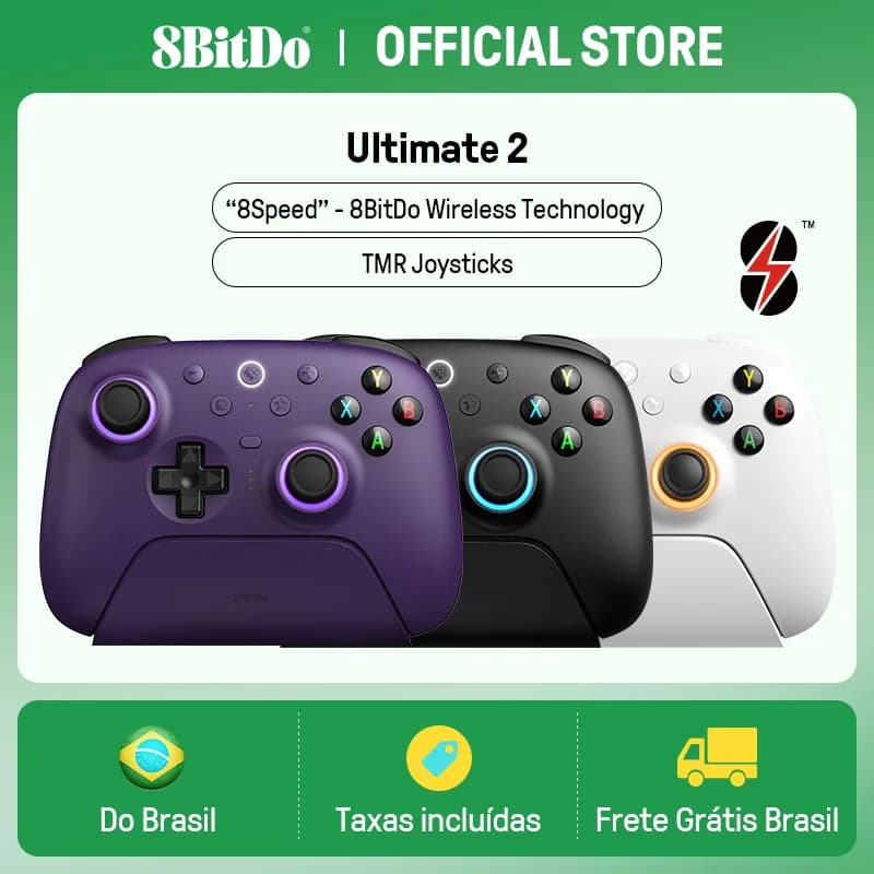 8bitdo Ultimate 2 – Controle sem fio para PC e Android