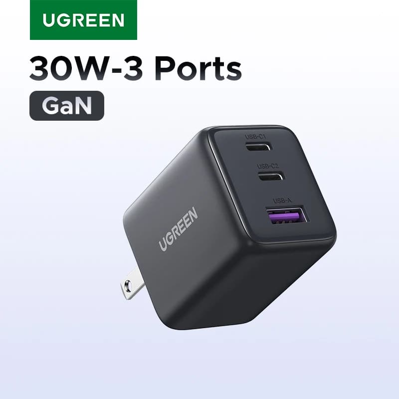 UGREEN Carregador Mini GaN 20W/30W PD 3.0 USB-C