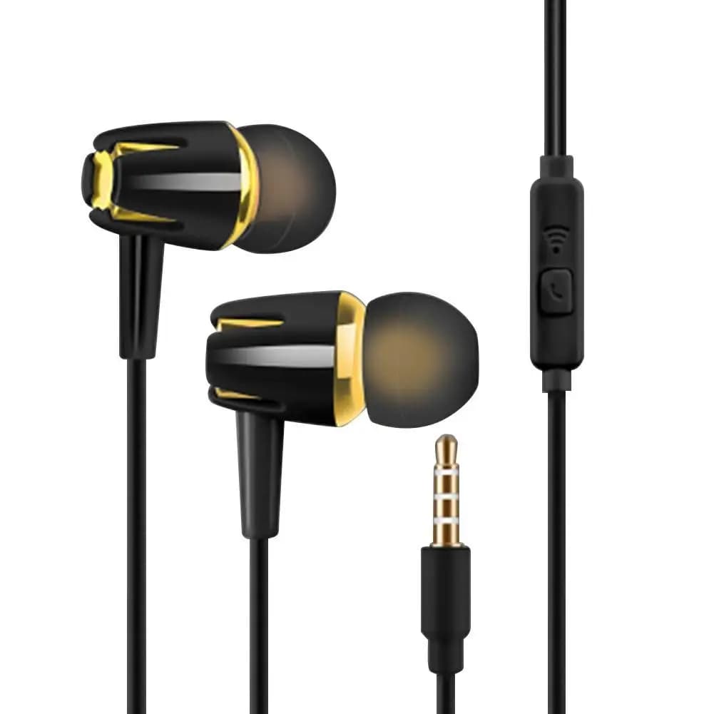 Genérico Fone de ouvido com fio 3.5mm – controle e microfone