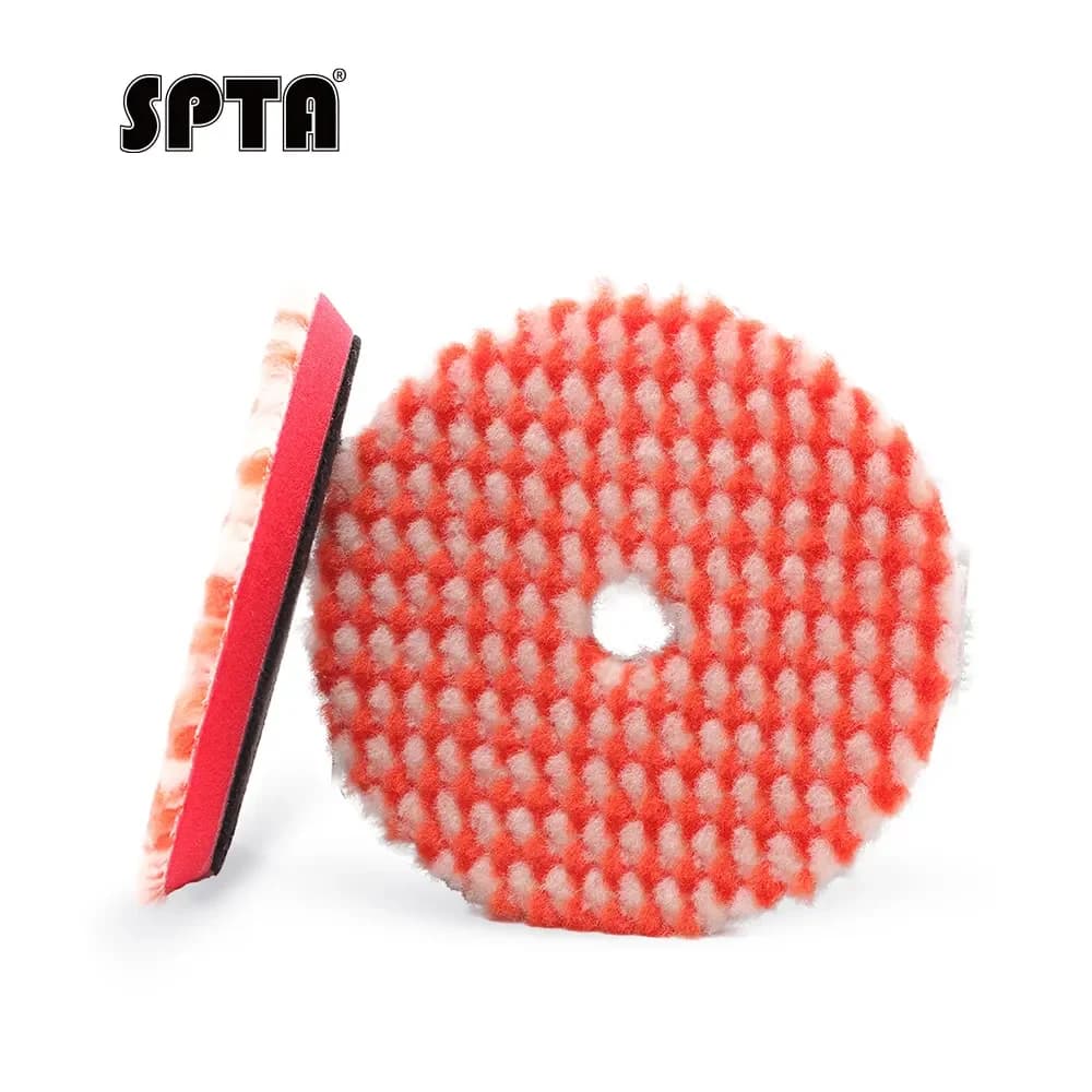 SPTA Almofada de Polimento Lã Vermelha 76mm 125mm 150mm