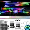 KALADA Luzes Ambientais LED para Carro 64 Cores - Kit 6/10/14/18 — miniatura