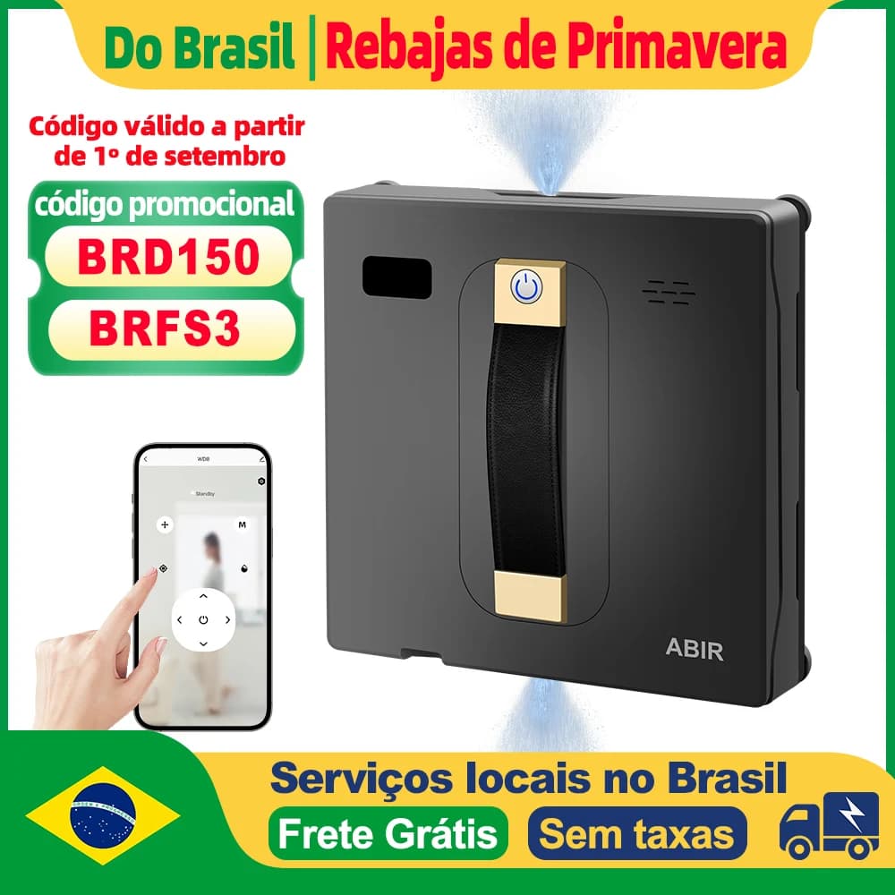 ABIR Robô Lavador de Janelas WD8 – Limpeza Automática