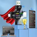 Testador USB Tipo‑C PD 8A – Medidor Digital de Corrente e Tensão — miniatura