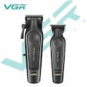 VGR Máquina de cortar cabelo 2 em 1 com display LED Kit completo — miniatura