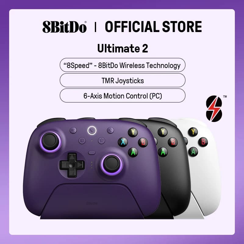 8BitDo Ultimate 2 – Controle sem fio para PC e Android