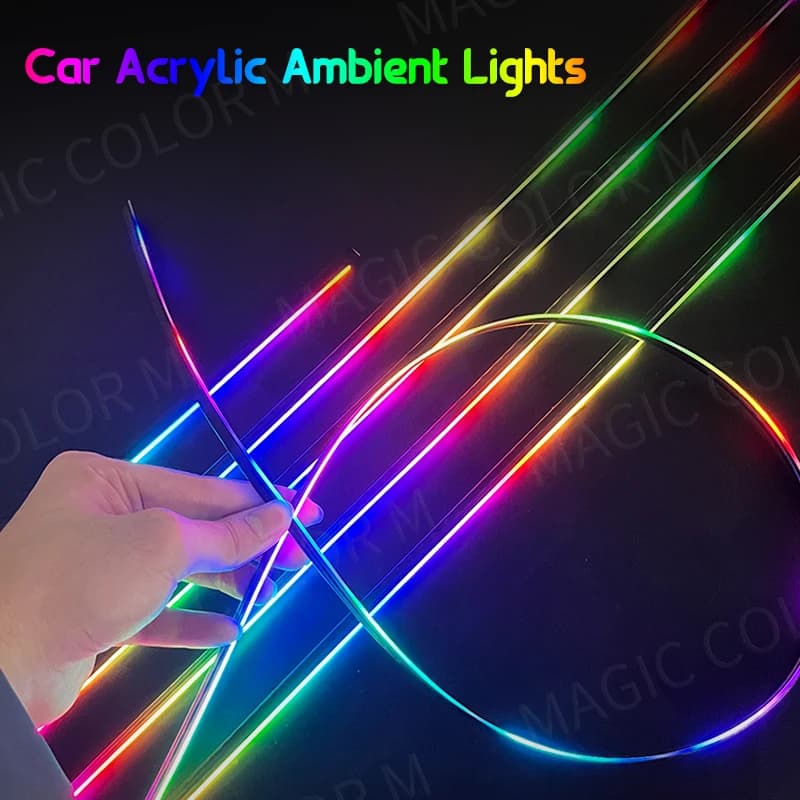 KALADA Luz Ambiente 18 em 1 para Carro - 64 Cores RGB, Bluetooth