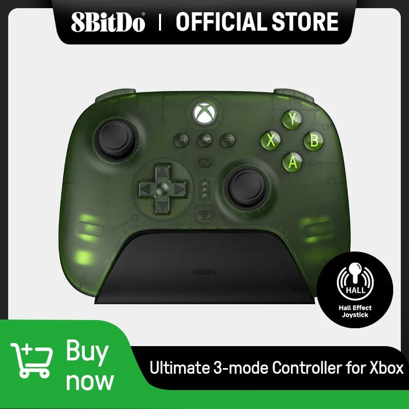 8bitdo Ultimate 3 modos Xbox, Hall, Windows/Android - Jade