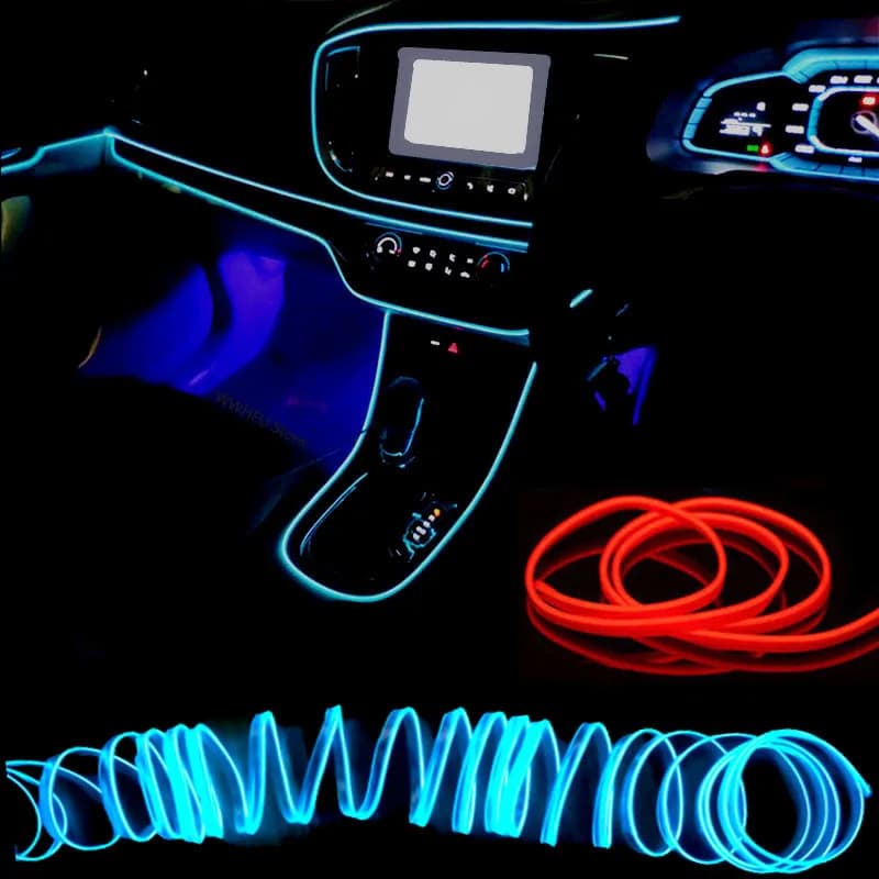 LED Flexível 5m para Interior de Carro – Atmosfera 5V com USB