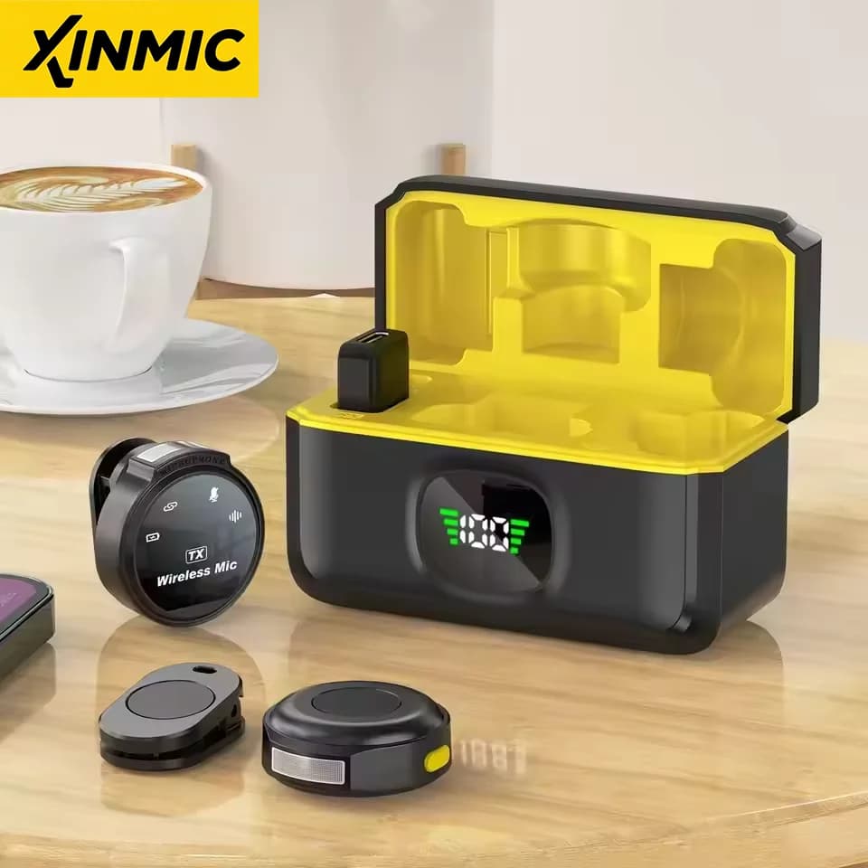 XinMic J6 – Microfone de Lapela Sem Fio com Cancelamento de Ruído