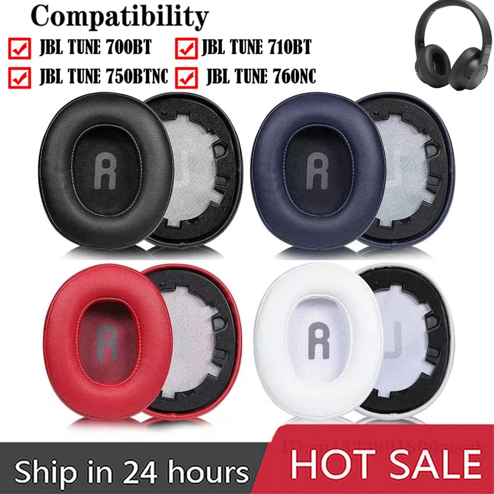 Almofadas de ouvido de couro proteico portátil para jbl tune t700bt t710 720 t750btnc t760nc substituição almofadas de espuma macia fone de ouvido reparação