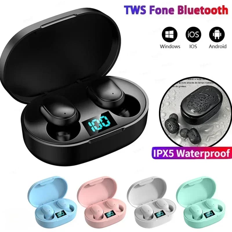 E6s Fone Bluetooth Sem Fio com Cancelamento de Ruído e Microfone