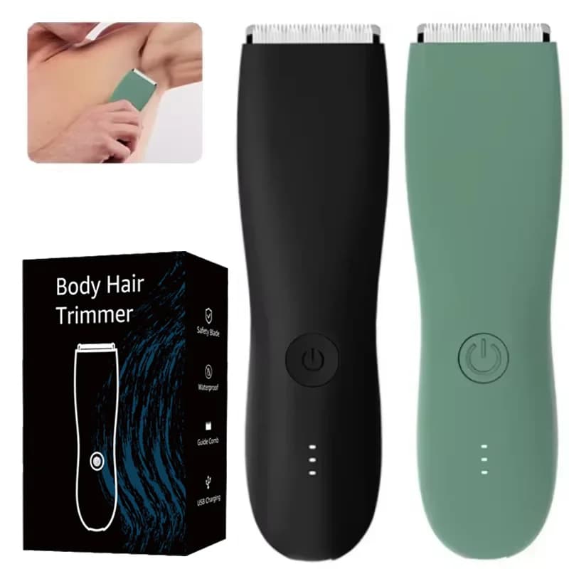 Aparador de pelos corporais - Barbeador masculino à prova d'água