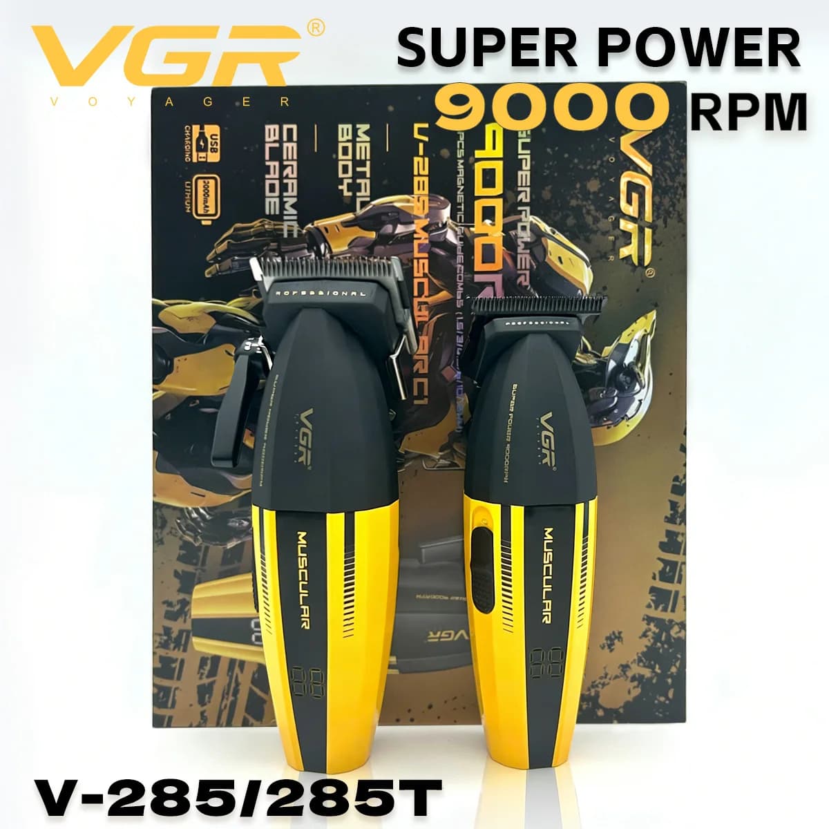 VGR Aparador de Cabelo Profissional - Máquina Elétrica Ajustável
