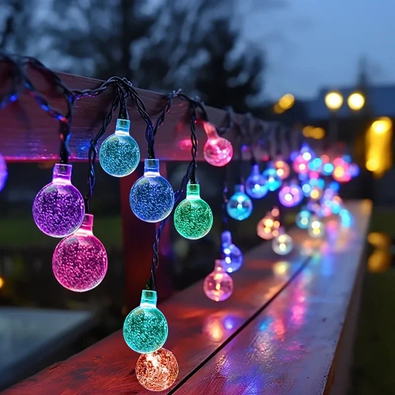 LED Solar Luzes de Cordão 5m 20 LEDs à Prova d'Água - R$29,19
