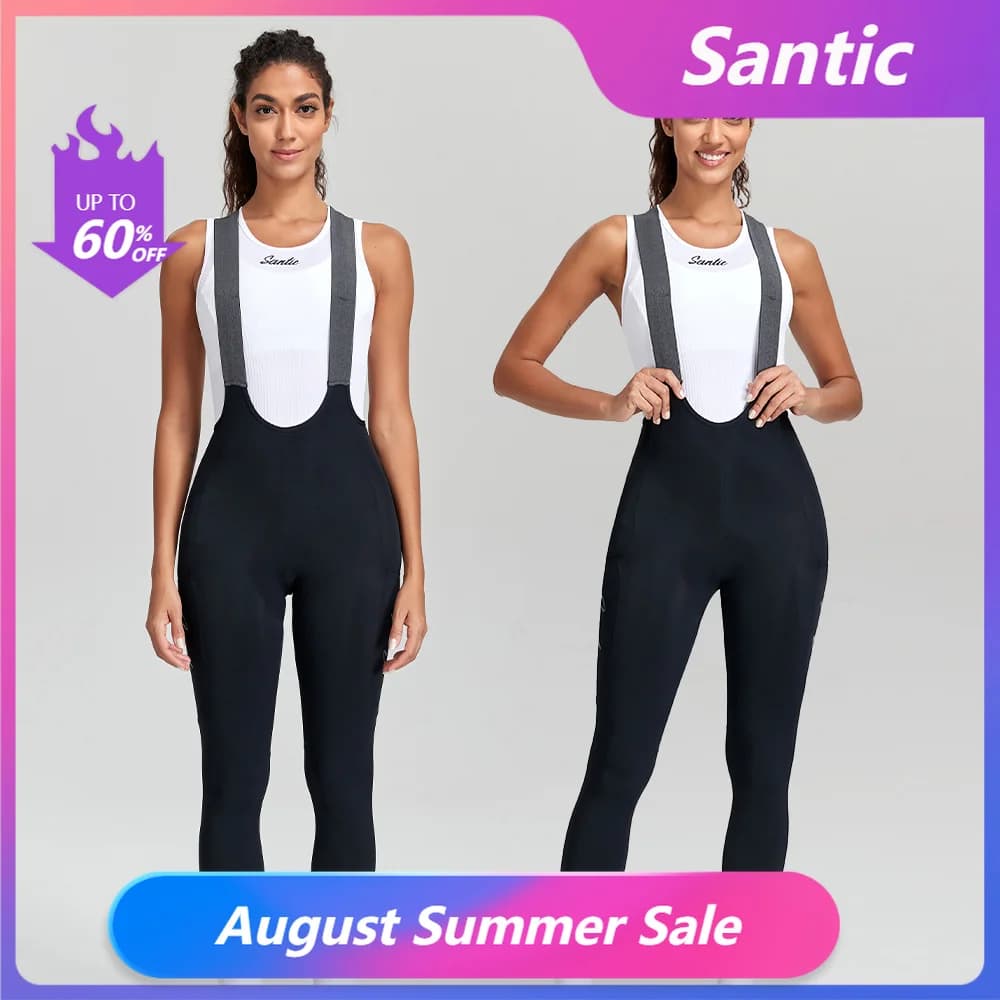 Santic Calça Ciclismo Feminina Inverno Lã Quente