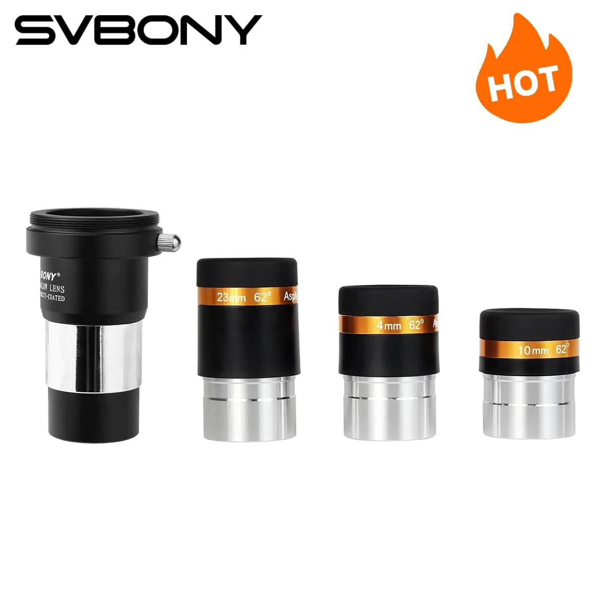 SVBONY Ocular 4mm 62° Grande Angular para Telescópio