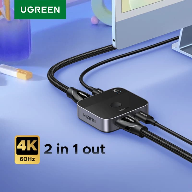 Ugreen Switch HDMI USB-C 2 Entradas 4K 60Hz