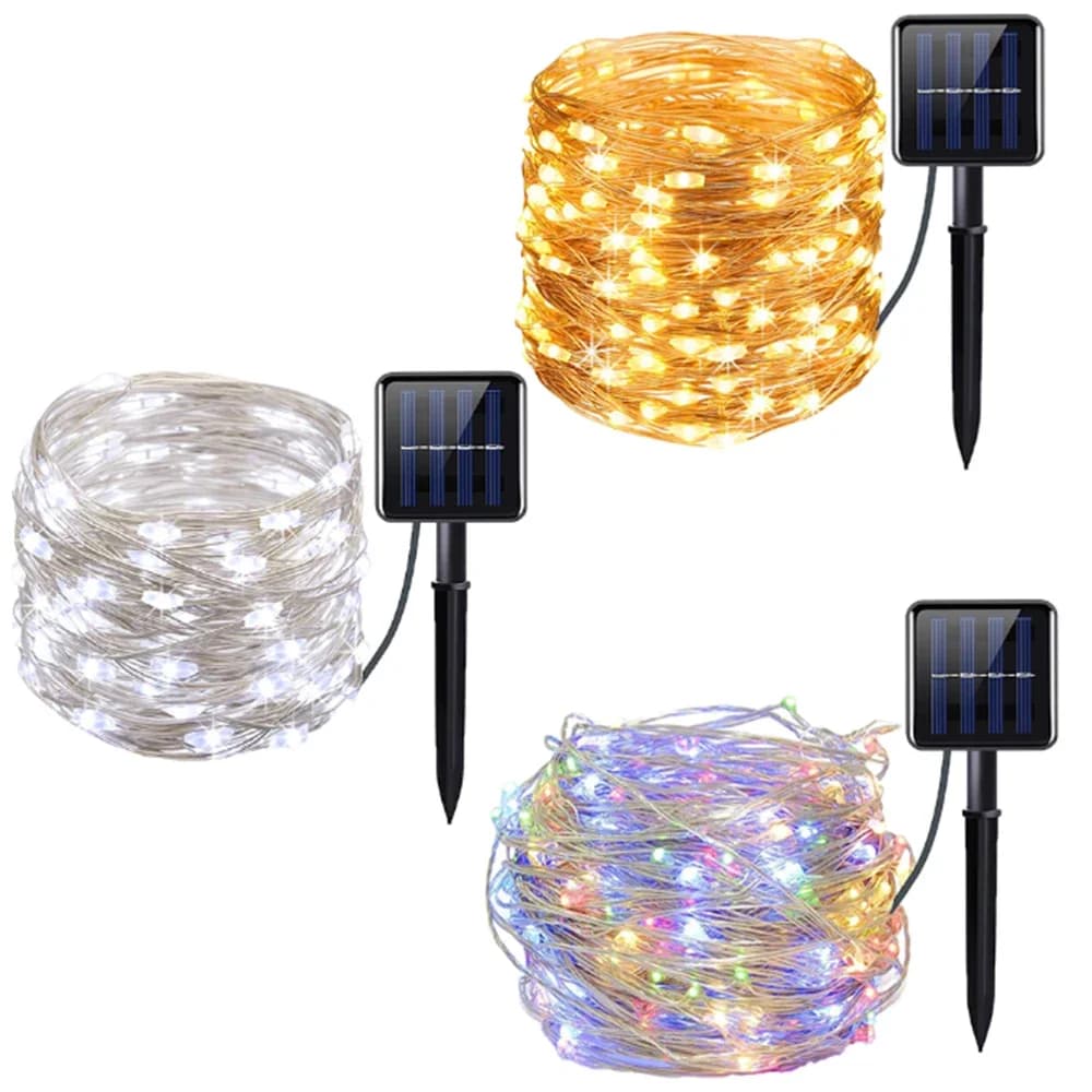 Luzes de Fada Solar LED 7-32m – Iluminação Externa
