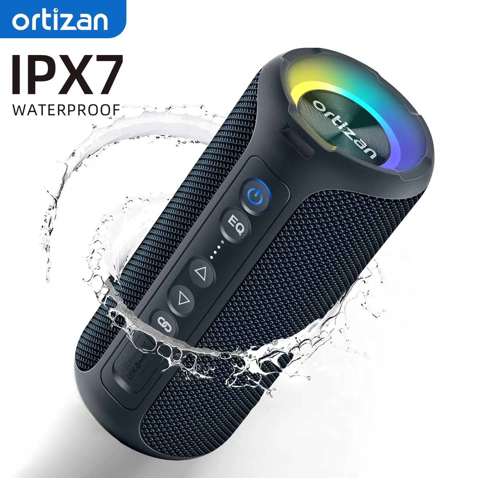 Ortizan Alto-falante Bluetooth 40W Portátil IP7 – 30h de bateria
