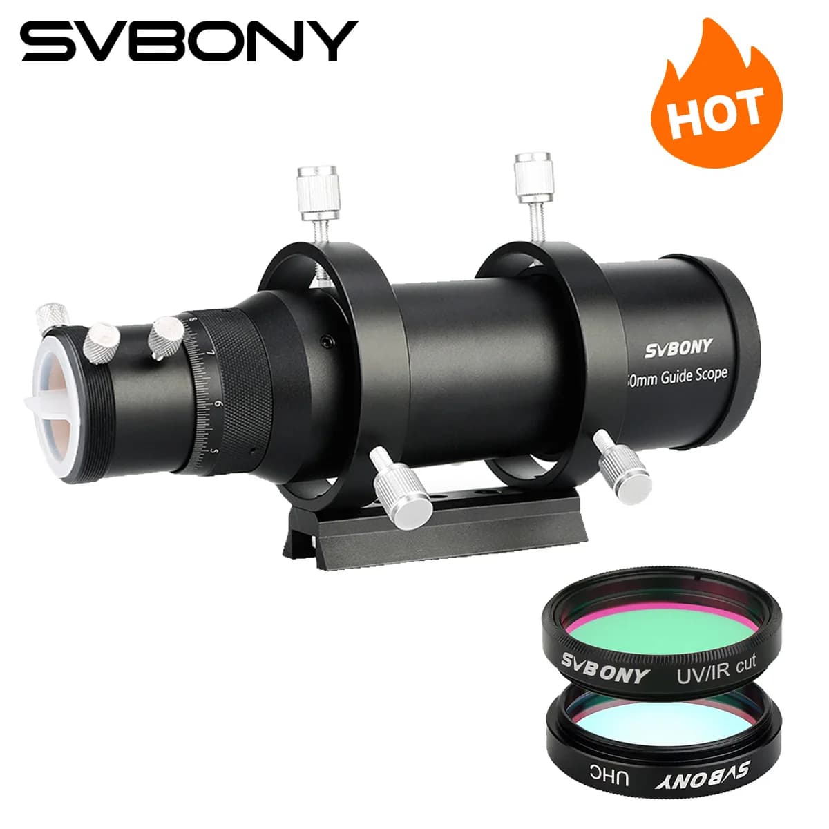 SVBONY Guia Óptica 50/60mm com Filtros UHC e UV-IR
