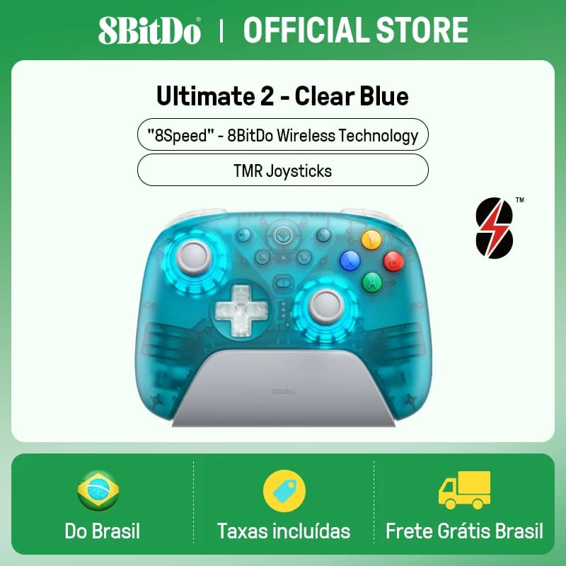 8bitdo Ultimate 2 – Controle sem fio para PC e Android